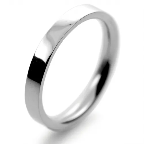 Flat Court Medium -  2.5mm Palladium Wedding Ring 